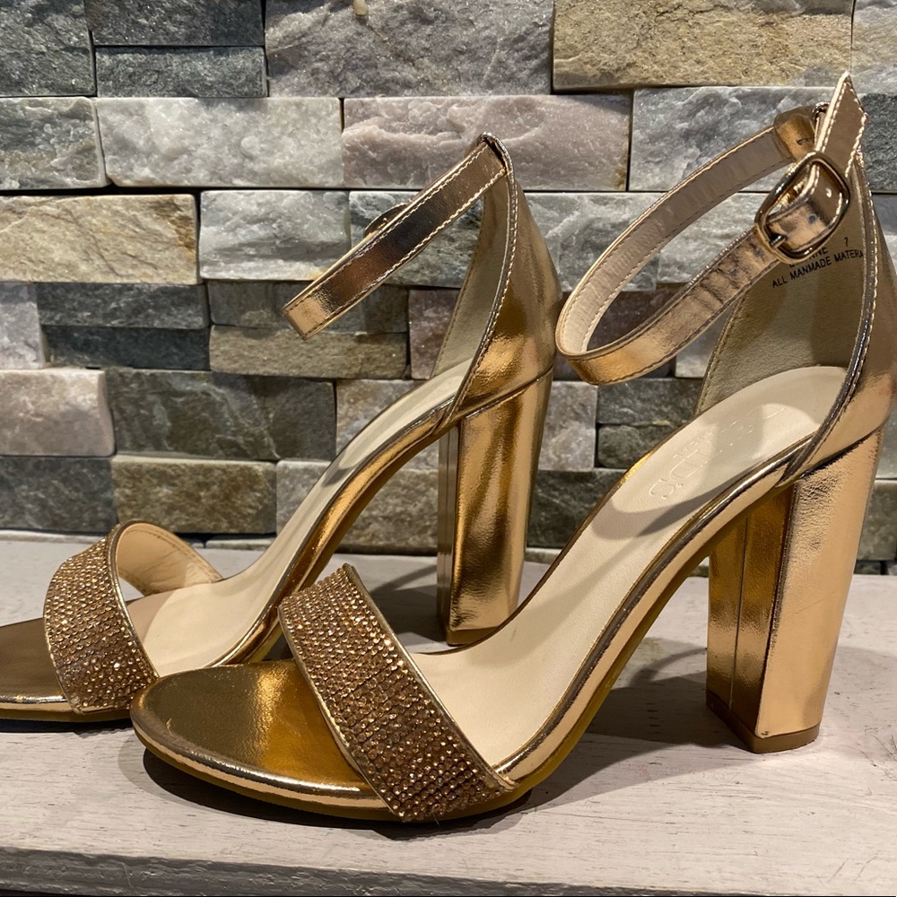 David’s Bridal Rose Gold heels